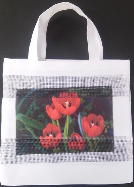 G 50x50cm SACOLAS COM ESTAMPAS DE FLOR